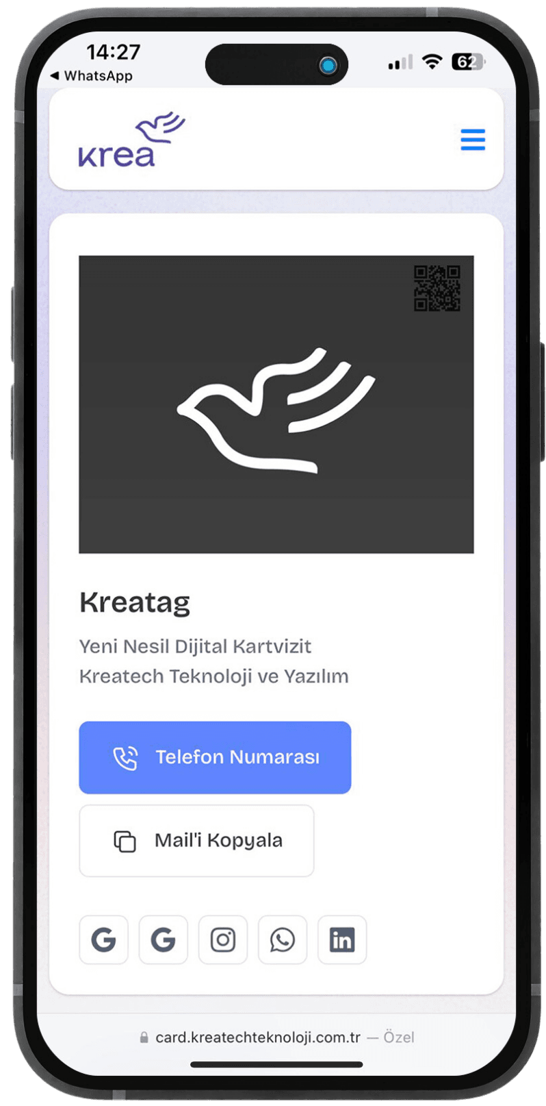 Dijital Kartvizit Profil Yönetimi