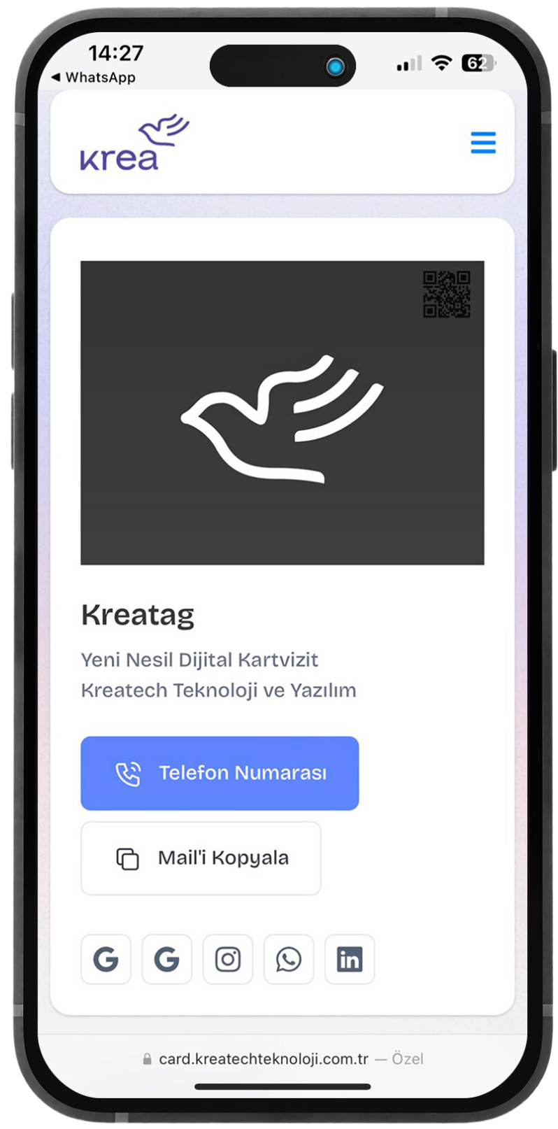 Dijital Kartvizit Profil Yönetimi